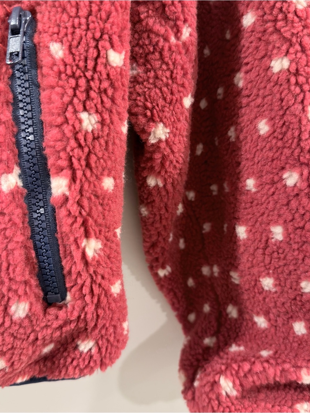 Cider Teddy Sherpa Fleece Zip Jacket Red Heart & Horse Print Size Small NWT - Picture 4 of 5